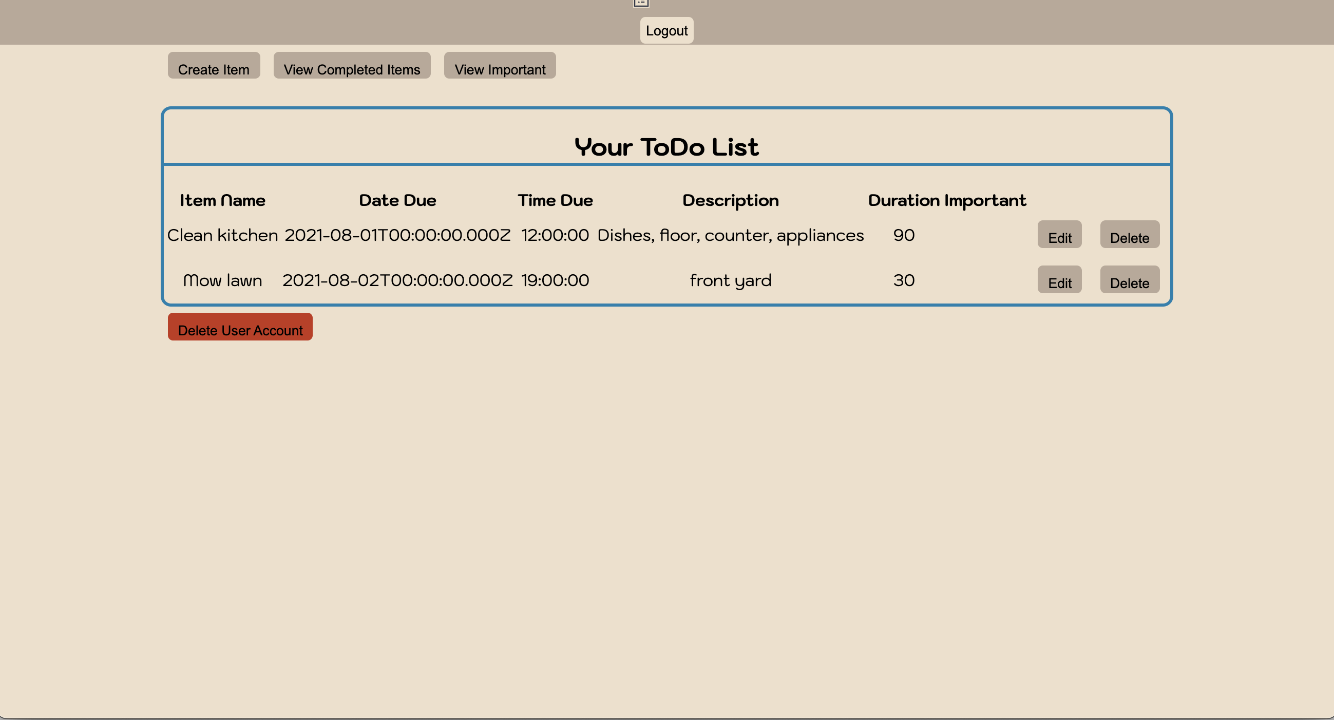 To Do List